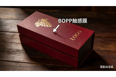 高端红酒盒的质感天花板，藏在这层BOPP触感膜里